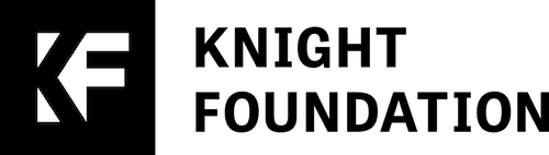 A black logo for the Knight Foundation.