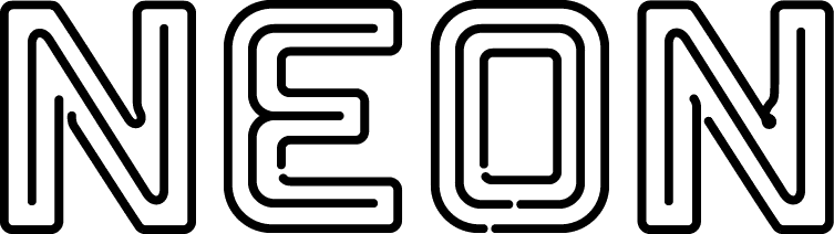 Neon logo in black