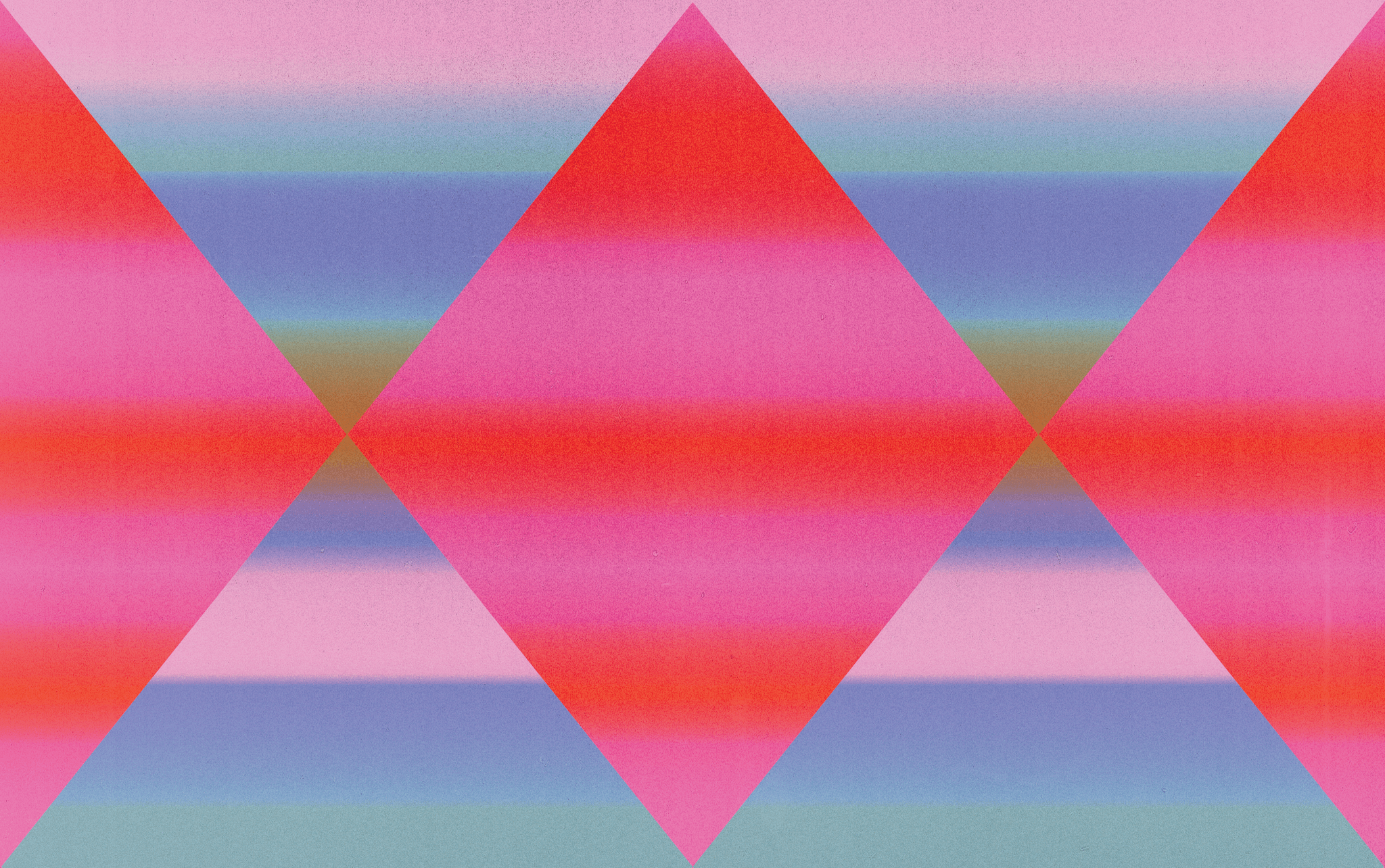 Rows of colorful diamonds across the page. Half of them are pink and red stripes, while the other half have more rainbow colors.