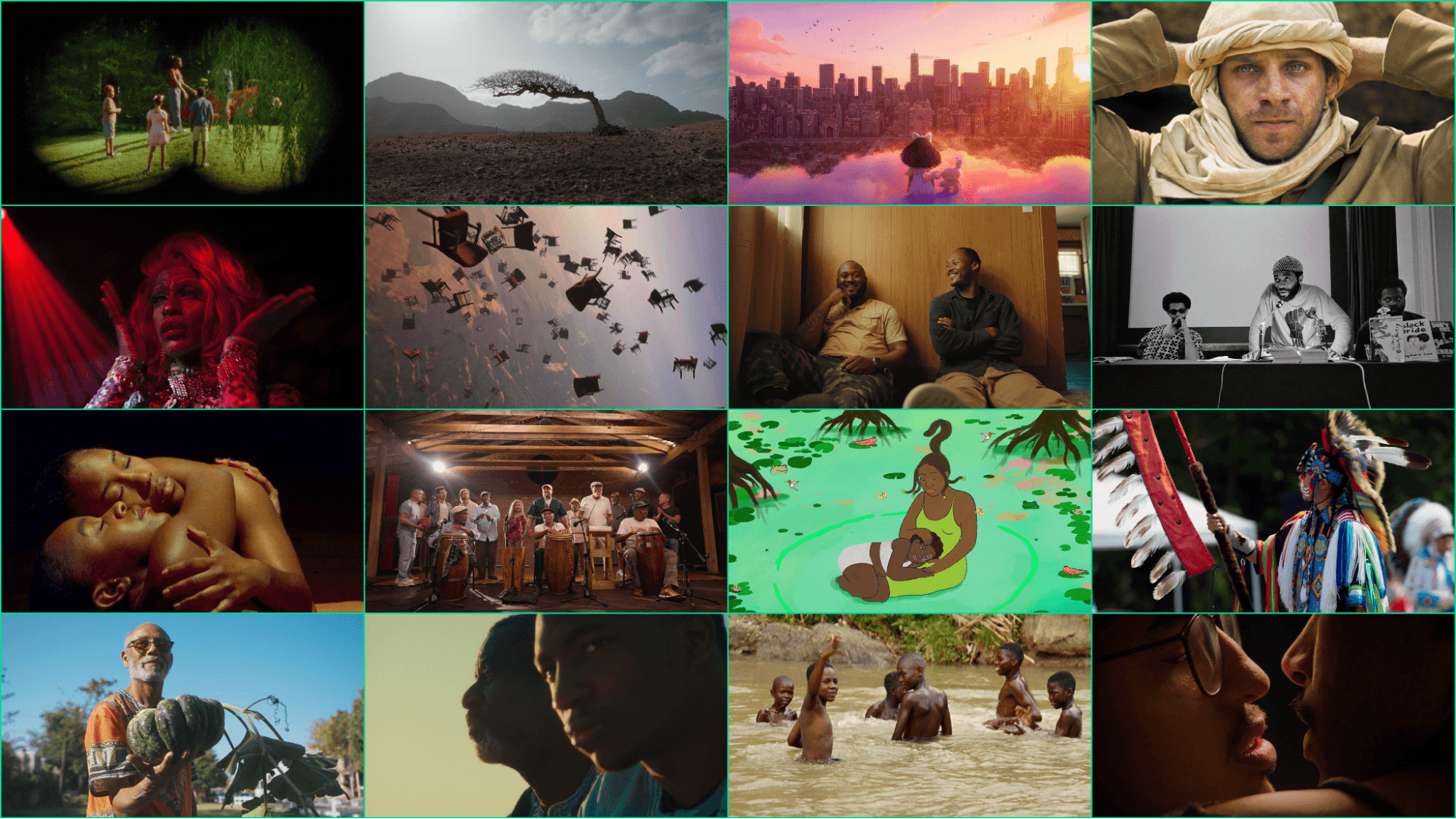 A collage of film stills from the 2026 BlackStar Film Festival.