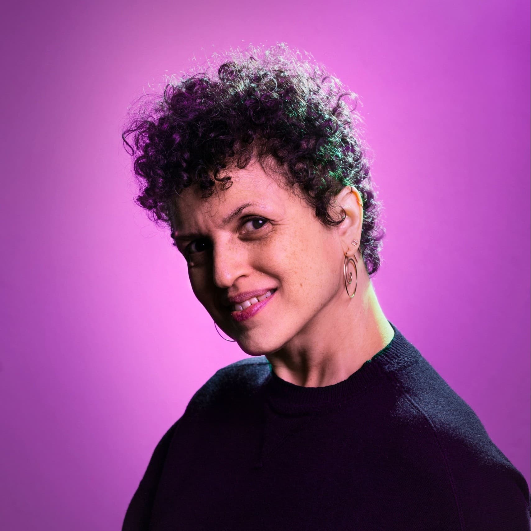 A photograph shows a portrait of Michèle Stephenson.