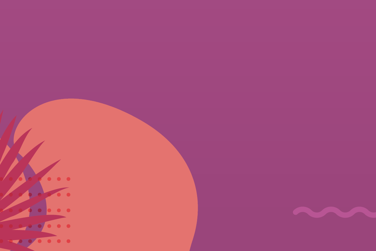 A purple and peach abstract graphic.