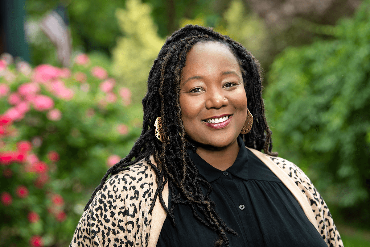 A headshot of BlackStar Artistic Director and CEO Maori Karmael Holmes.
